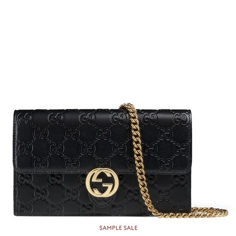 gucci signature chain wallet